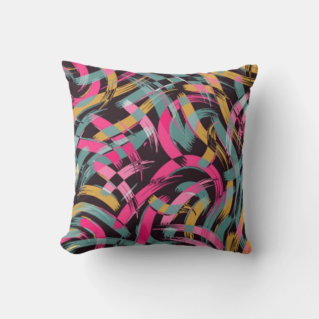 Artistic brush stroke pattern. cushion (Front)