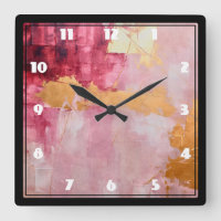 Artistic Brush Strokes Gold and Pink