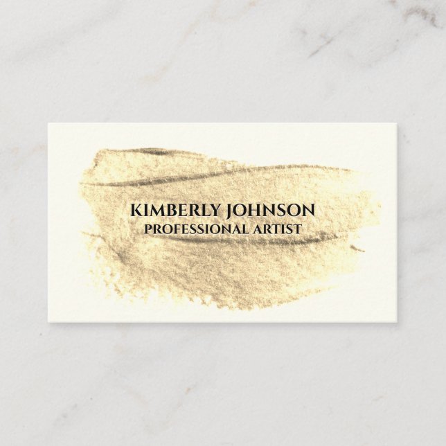 Artistic Brushed Business Card (Front)