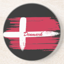 Artistic Brushstroke Denmark Flag 