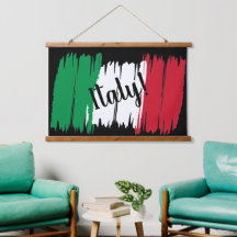 Artistic Brushstroke Italy Flag 