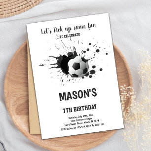 Artistic Brushstroke Sports Theme Invitation