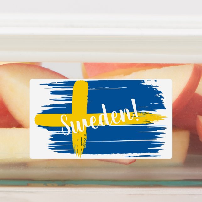 Artistic Brushstroke Sweden Flag (Affixed)