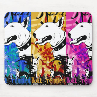 Artistic Bull Terrier Dog Breed Design Mouse Mat