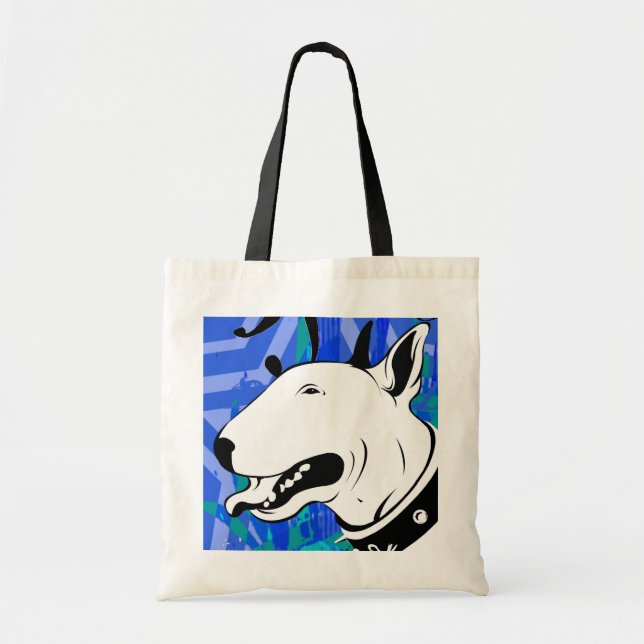 Artistic Bull Terrier Dog Breed Design Tote Bag (Front)
