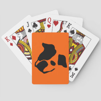 Artistic bulldog playing cards