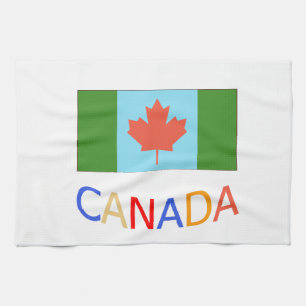 Artistic Canada flag patriotism. Canada Day. Tea Towel