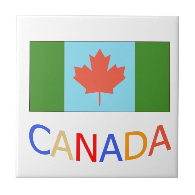 Artistic Canada flag patriotism.  Canada Day. Tile (Front)