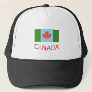 Artistic Canada flag patriotism. Canada Day. Trucker Hat