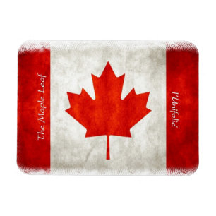 Artistic Canadian Flag Maple Leaf l'Unifolié Magnet