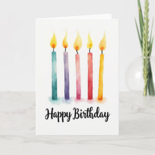 Artistic Candle Birthday Card