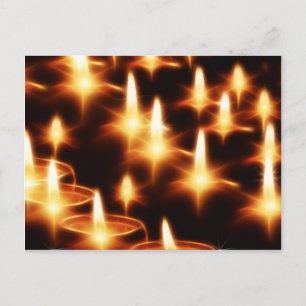 Artistic candle lights postcard