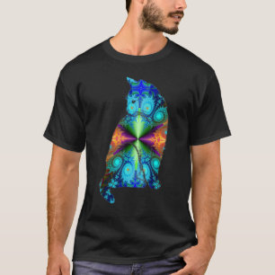 Artistic Cat Lover Feline Psychedelic Abstract Hip T-Shirt
