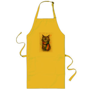Artistic Cat with Glasses Kitchen Apron - Fun 