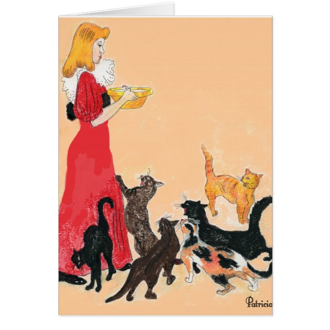 artistic cats greeting/note cards (Front)