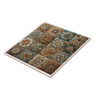 Artistic Ceramic Tiles Featuring Intricate Designs