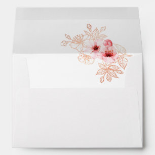 Artistic Cherry Blossom Wedding Envelope
