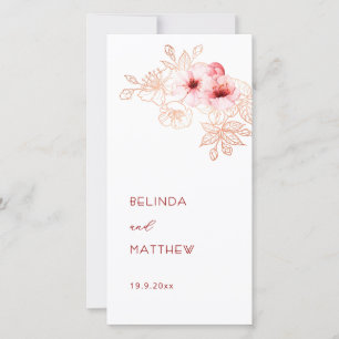 Artistic Cherry Blossom Wedding Program