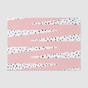 Artistic Chic Pink Zigzag & Abstract Triangles Tissue Paper