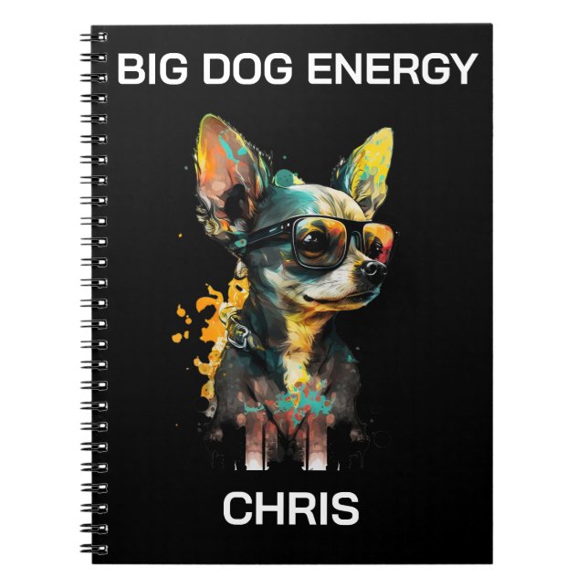 Artistic Chihuahua Name Notebook (Front)