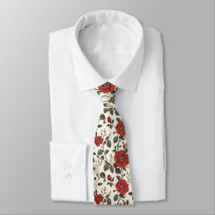 Artistic Christmas Gift For Boyfriend Rose Flower Tie