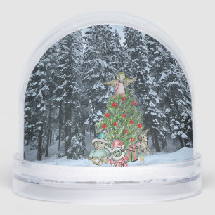 Artistic Christmas Tree Scene Snow Globe