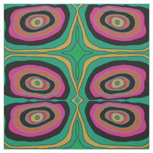 Artistic Circles pink/ green/ yellow/black> Fabric