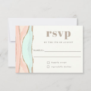 Artistic Coastal Watercolor Abstract RSVP