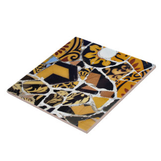 Artistic Collage of Broken Tiles-Brown Tile