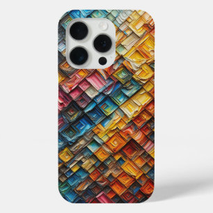 Artistic Colorful Oil Paint Squares Phone Case 