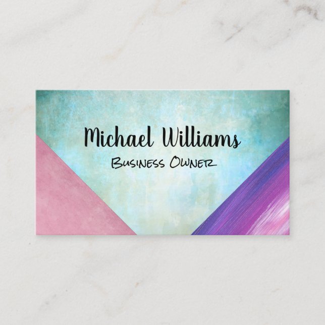 Artistic Colour Blocks Business Card (Front)