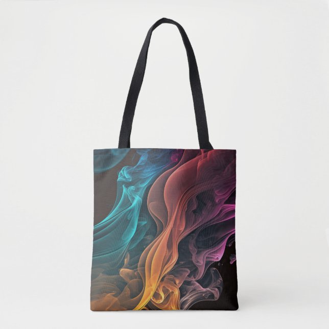 Artistic Colour Smoke Pattern Tote Bag (Front)