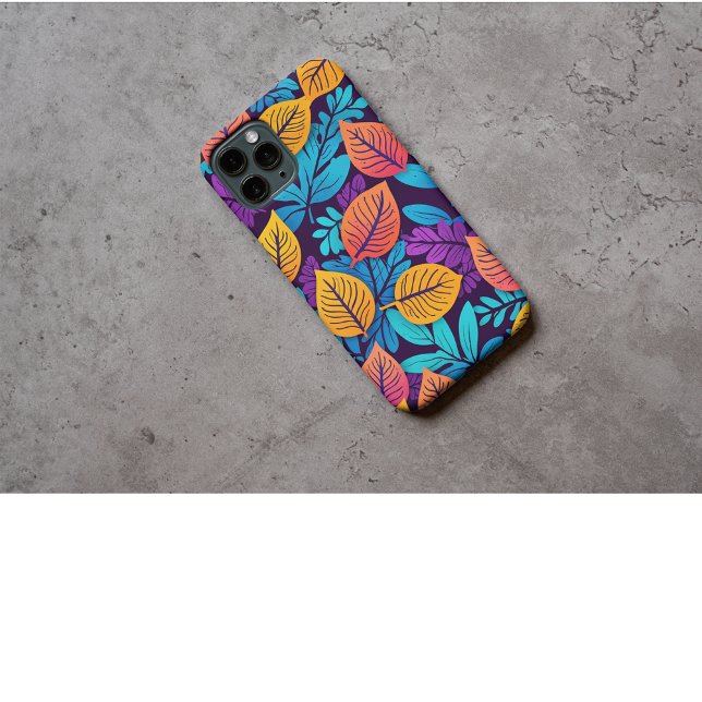 Artistic Colourful Autumn Leaves Botanical Pattern Case-Mate iPhone Case (Creator Uploaded)