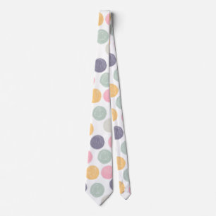 artistic colourful pastel polka dot tie