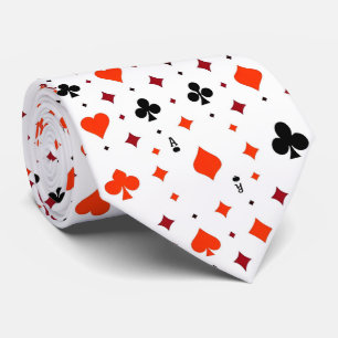 Artistic Colourful Playing Cards Pattern Tie