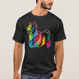 Artistic Colourful Pop Art painted Alaskan Malamut T-Shirt