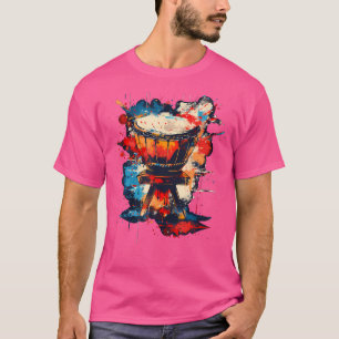 Artistic Colourful Pop Art Painted Taiko Drum T-Shirt