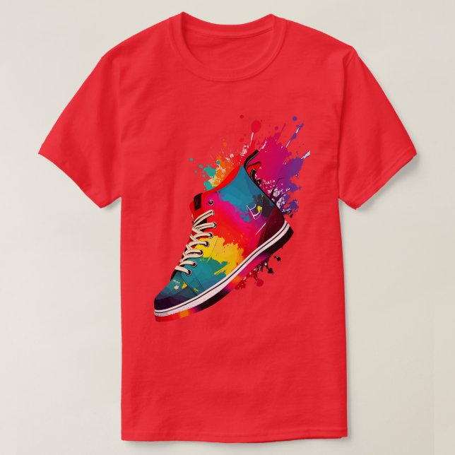Artistic colourful shoes T-Shirt (Design Front)