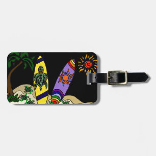 Artistic Colourful Surfboards Surfing Art Luggage Tag