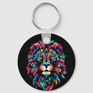 Artistic Colourful Vibrant Pop Key Ring
