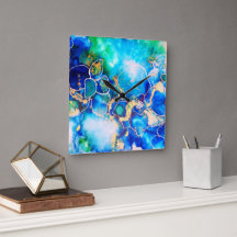 Artistic colourful wall clock