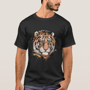 Artistic colourful wolf brush painting like wolf 2 T-Shirt