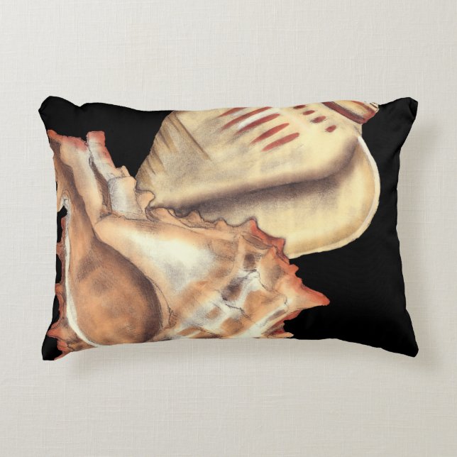 Artistic Conch Shells Decorative Cushion (Front)