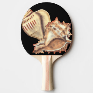 Artistic Conch Shells Ping Pong Paddle