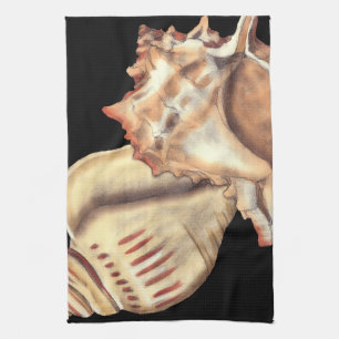 Artistic Conch Shells Tea Towel