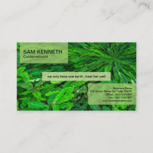 Artistic Creative Sea Algae Seaweed Conservation Business Card