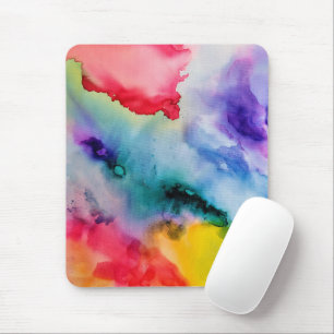 Artistic Creative Splashes of Watercolor Mouse Mat