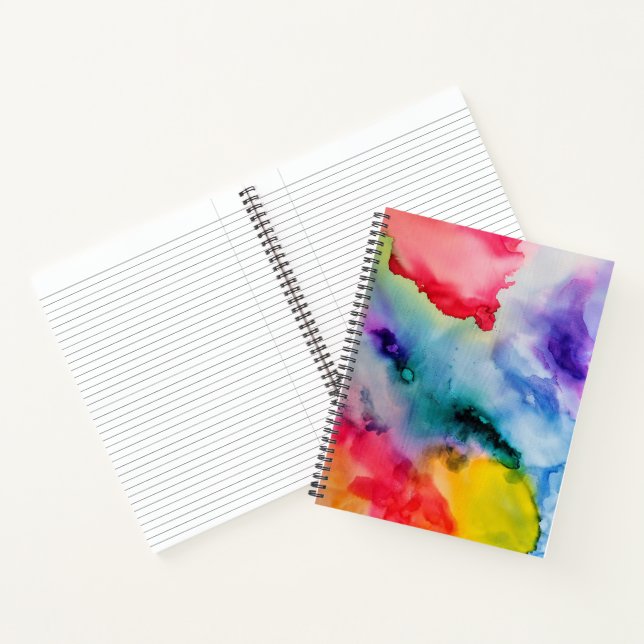 Artistic Creative Splashes of Watercolor Notebook (Inside)