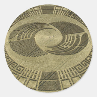 Artistic Crop Circle Classic Round Sticker