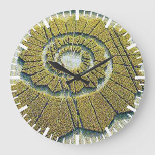 Artistic Crop Circle Large Clock